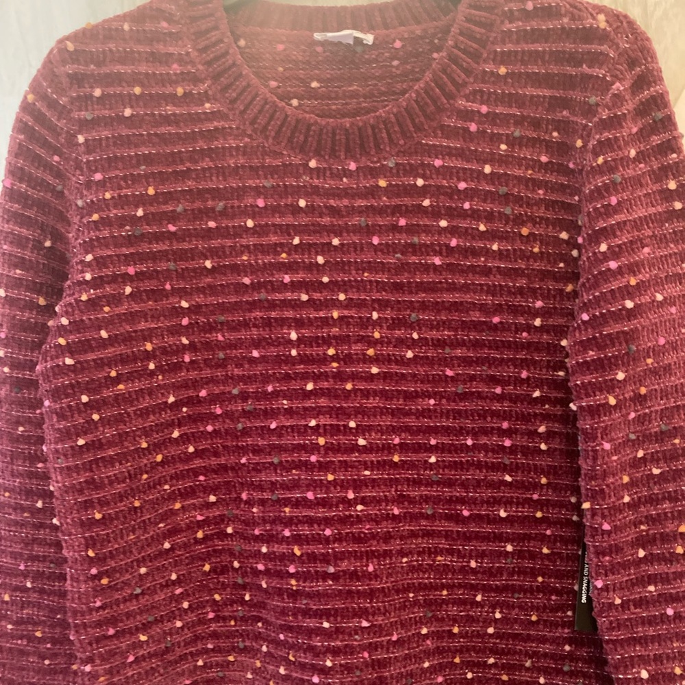 Chic Maroon Textured Sweater